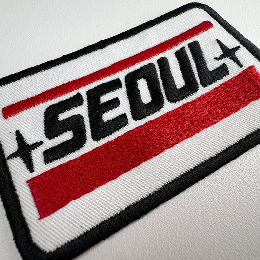 Rumi's Seoul Embroidered Patch; K-Pop Demon Hunters-Inspired 3.5" x 2.25" Iron-on Badge Korea