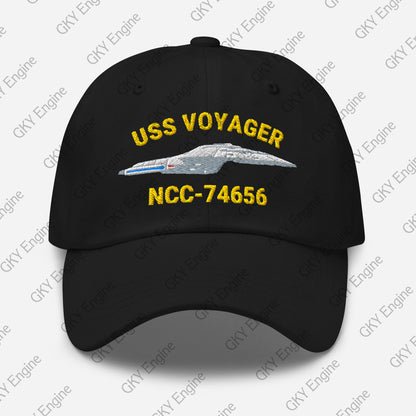 USS Voyager NCC-74656 Dad Hat - Embroidered Ship Hat