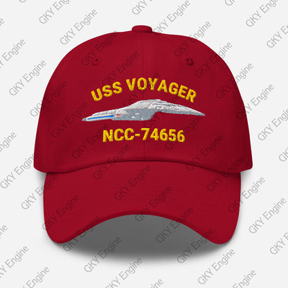 USS Voyager NCC-74656 Dad Hat - Embroidered Ship Hat