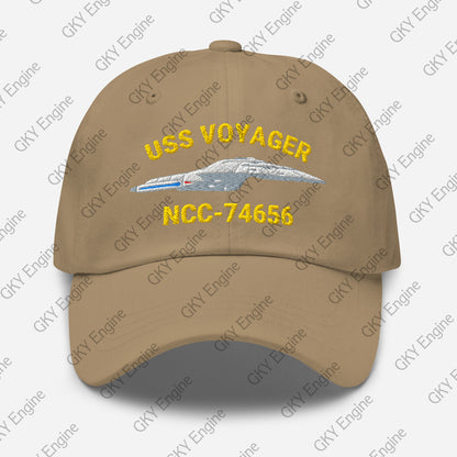 USS Voyager NCC-74656 Dad Hat - Embroidered Ship Hat