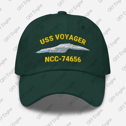 USS Voyager NCC-74656 Dad Hat - Embroidered Ship Hat