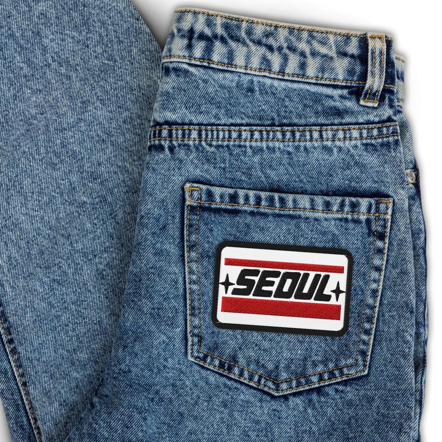 Rumi's Seoul Embroidered Patch; K-Pop Demon Hunters-Inspired 3.5" x 2.25" Iron-on Badge Korea
