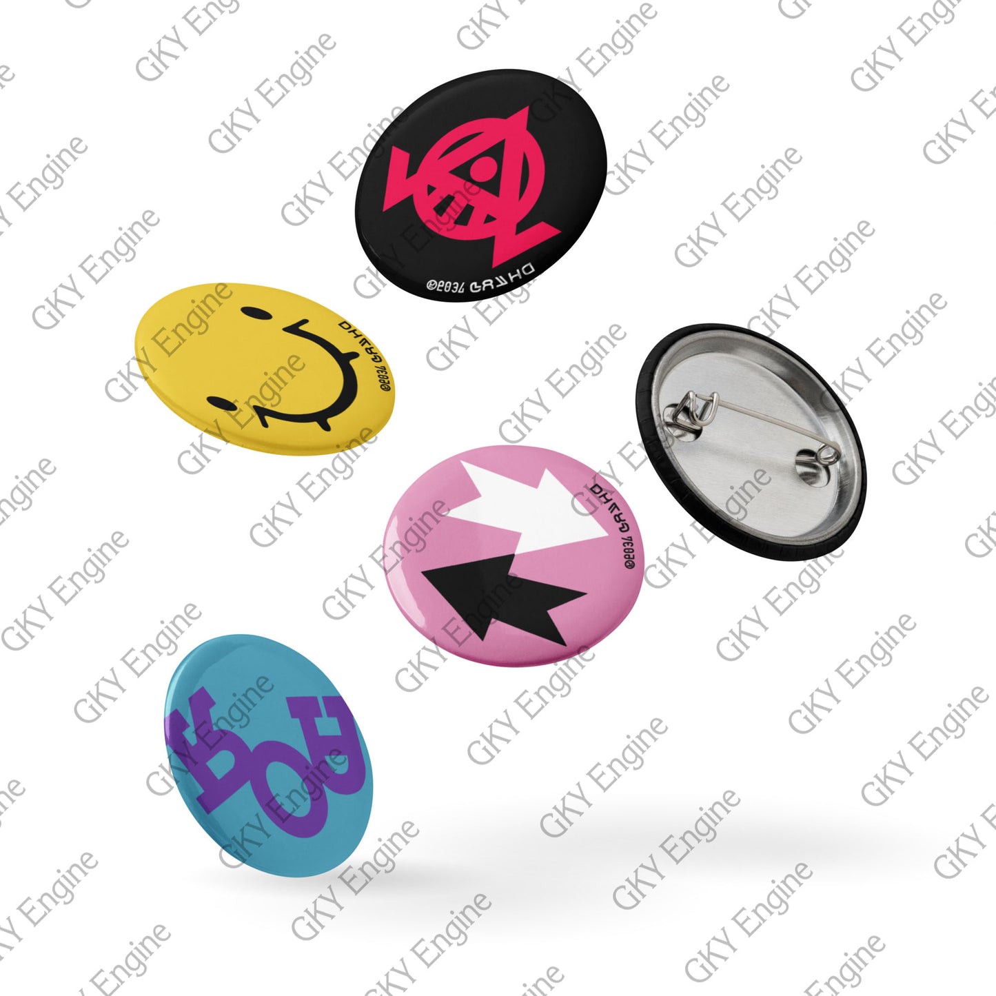 Splatsville Small Pin Set A: 5pc Cosplay Gamer Can Badges (1.25 inch)