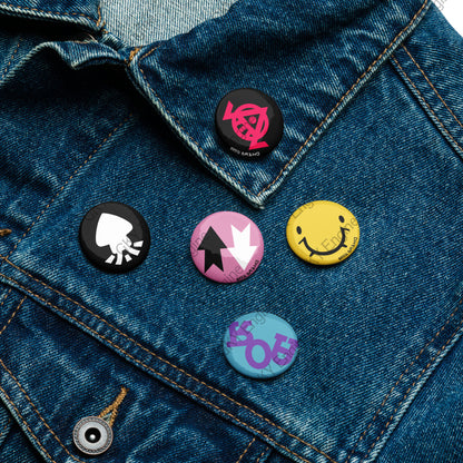 Splatsville Small Pin Set A: 5pc Cosplay Gamer Can Badges (1.25 inch)